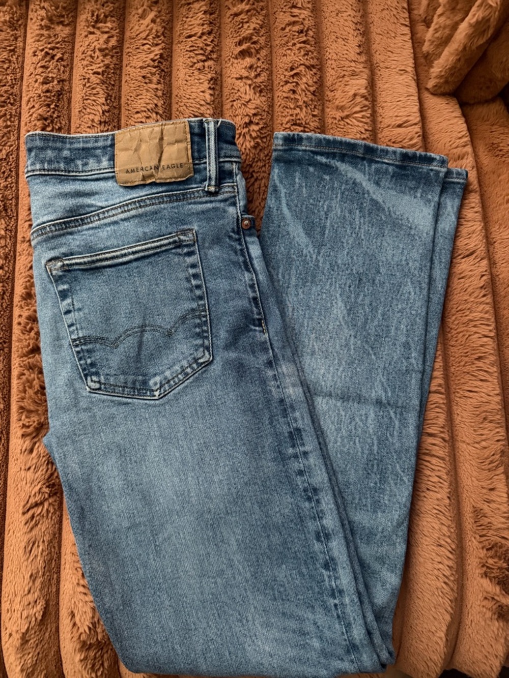 American Eagle Outfitters Men's Straight Jeans - Light Blue Wash
30x34